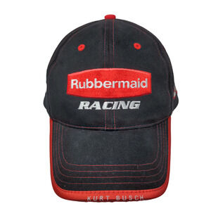 Chase Authentics Men's Strapback Hat Black Kurt Busch Rubbermaid Racing Cap